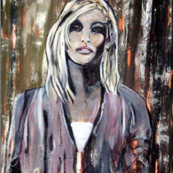 Schilderij getiteld "Woman Abstract back…" door Shearart.Blogspot, Origineel Kunstwerk