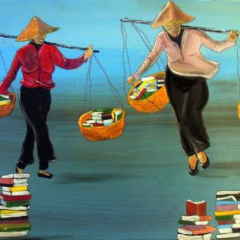 Malerei mit dem Titel "Book Club" von Shearart.Blogspot, Original-Kunstwerk, Öl