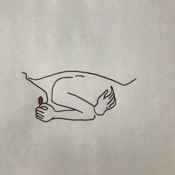 Dessin intitulée "Minimalist" par Sheena Tuble, Œuvre d'art originale, Marqueur