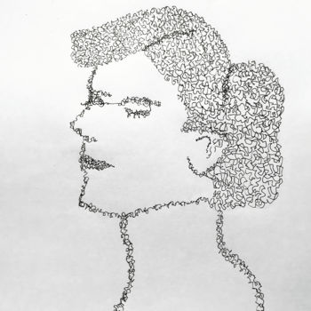 「Woman」というタイトルの描画 Sheena Tubleによって, オリジナルのアートワーク, ボールペン