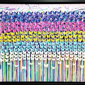 Scultura intitolato "Balade Multicolor" da Shelby, Opera d'arte originale, Alluminio Montato su Pannello di legno