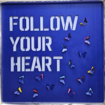 Γλυπτική με τίτλο "Follow Your Heart II" από Shelby, Αυθεντικά έργα τέχνης, Αλουμίνιο Τοποθετήθηκε στο Αλουμίνιο