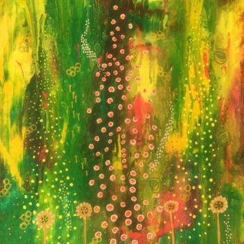 Painting titled "evening of flower v…" by Shelja_arts Shelja Garg, Original Artwork, Acrylic