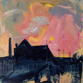 「Sundown」というタイトルの絵画 Shelleigh Ocioによって, オリジナルのアートワーク, オイル