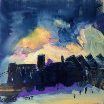Peinture intitulée "Vu du soir" par Shelleigh Ocio, Œuvre d'art originale, Huile