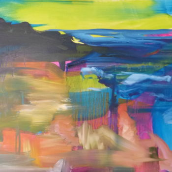 Картина под названием "Horizon en Couleur" - Shelleigh Ocio, Подлинное произведение искусства, Масло