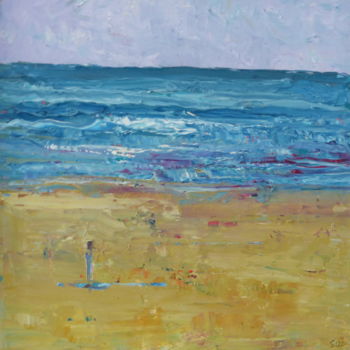 Peinture intitulée "Sandy Beach" par Shelleigh Ocio, Œuvre d'art originale, Huile