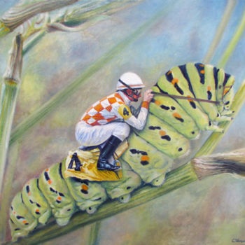 Pintura intitulada "Galloping dream / Г…" por Sergey Shenderovsky, Obras de arte originais