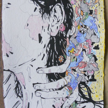 Dessin intitulée "Echappatoire" par Sheraf, Œuvre d'art originale, Crayon