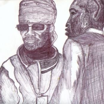 Drawing titled "friends" by Sherman Jones, Original Artwork