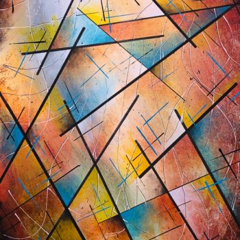 Painting titled "Kaleidoscope" by Sharon Davis, Original Artwork, Acrylic