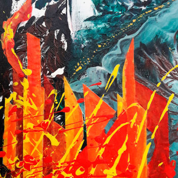 Картина под названием "Цвета осеннего горо…" - Sherri Voils, Подлинное произведение искусства, Акрил