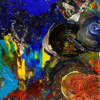 Картина под названием "Цветной сад" - Sherri Voils, Подлинное произведение искусства, Акрил