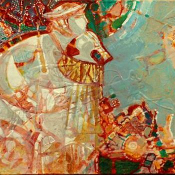 Pintura titulada "Материнство" por Vladimir Shevardin, Obra de arte original, Oleo