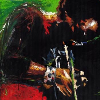 Pittura intitolato "Miles Davis" da Yuriy Shevchuk, Opera d'arte originale, Olio