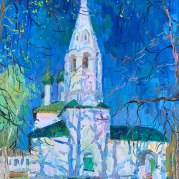 Картина под названием "«Весной в Ярославле»" - Василий Шиханов, Подлинное произведение искусства, Масло Установлен на Деревя…