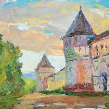 Картина под названием "У монастырских стен…" - Василий Шиханов, Подлинное произведение искусства