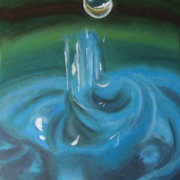 Pintura titulada "La gota" por Mercedes Gordo, Obra de arte original, Oleo