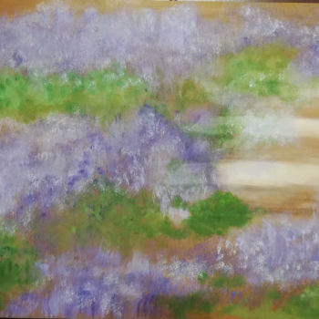 Pittura intitolato "lavender ladder" da Mercedes Gordo, Opera d'arte originale, Olio