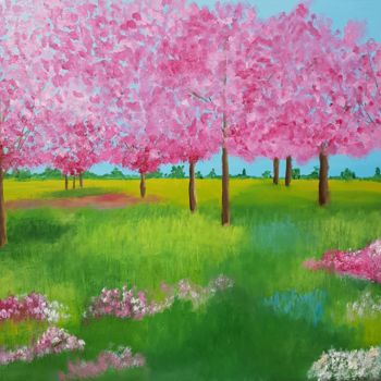 Pintura titulada "Ansiada primavera" por Mercedes Gordo, Obra de arte original, Oleo