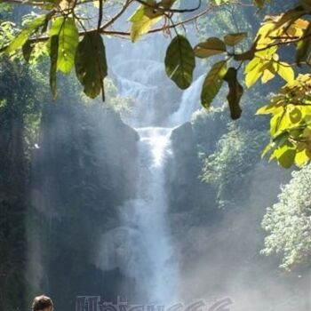 Photography titled "A waterfall view in…" by Shiran, Original Artwork