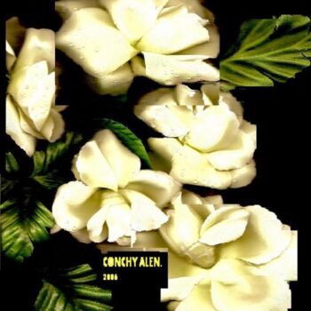 Painting titled "WHITE ROSES." by Shireley, Original Artwork