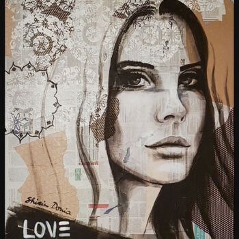 Schilderij getiteld "LOVE AND PATIENCE" door Shirin Donia, Origineel Kunstwerk, Acryl Gemonteerd op Houten paneel