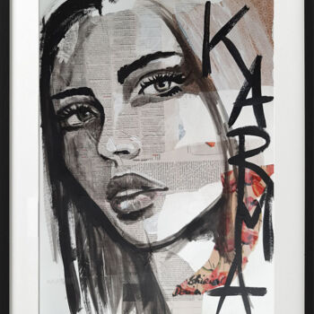 Painting titled "KARMA 1" by Shirin Donia, Original Artwork, Acrylic