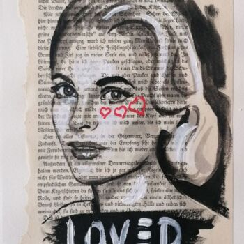 Peinture intitulée "LOVED 2" par Shirin Donia, Œuvre d'art originale, Acrylique Monté sur Autre panneau rigide