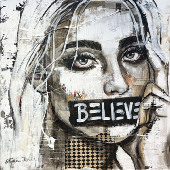 Painting titled "BELIEVE 2" by Shirin Donia, Original Artwork, Acrylic