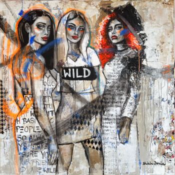 Peinture intitulée "WILD 2" par Shirin Donia, Œuvre d'art originale, Acrylique