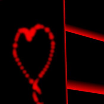 Pintura intitulada "The red heart" por Shirley Jacobsen, Obras de arte originais, Pintura digital