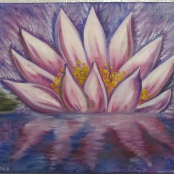 Schilderij getiteld "The Lotus that brin…" door Tatiana Shirova, Origineel Kunstwerk, Olie
