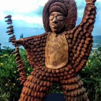 Sculpture titled "Maracatu Nação Zumbi" by Shivo, Original Artwork, Ceramics