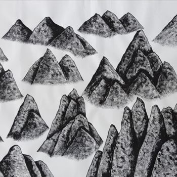 "mountain spirit5" başlıklı Tablo So Hyon Kim tarafından, Orijinal sanat, Mürekkep