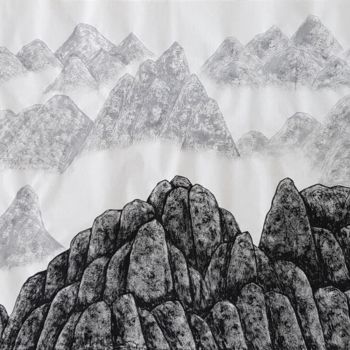 Peinture intitulée "mountain spirit4" par So Hyon Kim, Œuvre d'art originale, Encre