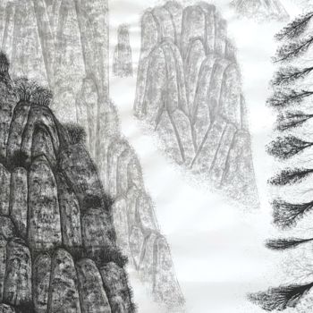 Картина под названием "mountain spirit3" - So Hyon Kim, Подлинное произведение искусства, Чернила
