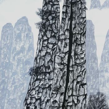 Malerei mit dem Titel "mountain spirit1" von So Hyon Kim, Original-Kunstwerk, Tinte