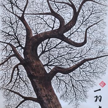 Painting titled "winter tree1" by So Hyon Kim, Original Artwork, Ink