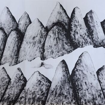 Painting titled "mountain spirit6" by So Hyon Kim, Original Artwork, Ink