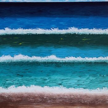 Painting titled "ocean alive4" by So Hyon Kim, Original Artwork, Acrylic