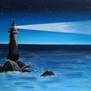 Painting titled "lighthouse1" by So Hyon Kim, Original Artwork, Acrylic