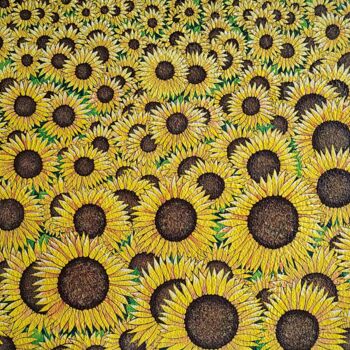 Painting titled "sunflower of karis3" by So Hyon Kim, Original Artwork, Acrylic