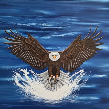 绘画 标题为“dynamic eagle5” 由So Hyon Kim, 原创艺术品, 丙烯
