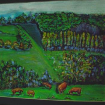 Painting titled "Il Grande Parko: Fr…" by Rudina Shkodra, Original Artwork