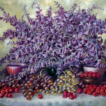 Картина под названием "Июльский денек" - Tatiana Shmakova, Подлинное произведение искусства, Масло Установлен на Деревянная…
