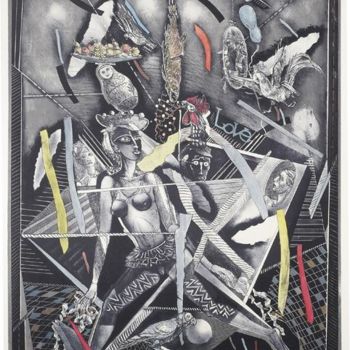 Рисунок под названием ""Клоунесса с лентам…" - Victor Shmokhin, Подлинное произведение искусства