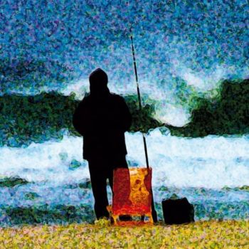 Digitale Kunst mit dem Titel "Watching the Sea" von Shmuel Ben Hagai, Original-Kunstwerk