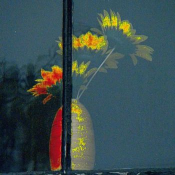 Digital Arts titled "Sunflowers and Refl…" by Shmuel Ben Hagai, Original Artwork, Collages