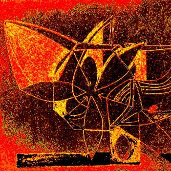 Arts numériques intitulée "Orange" par Shmuel Ben Hagai, Œuvre d'art originale, Peinture numérique